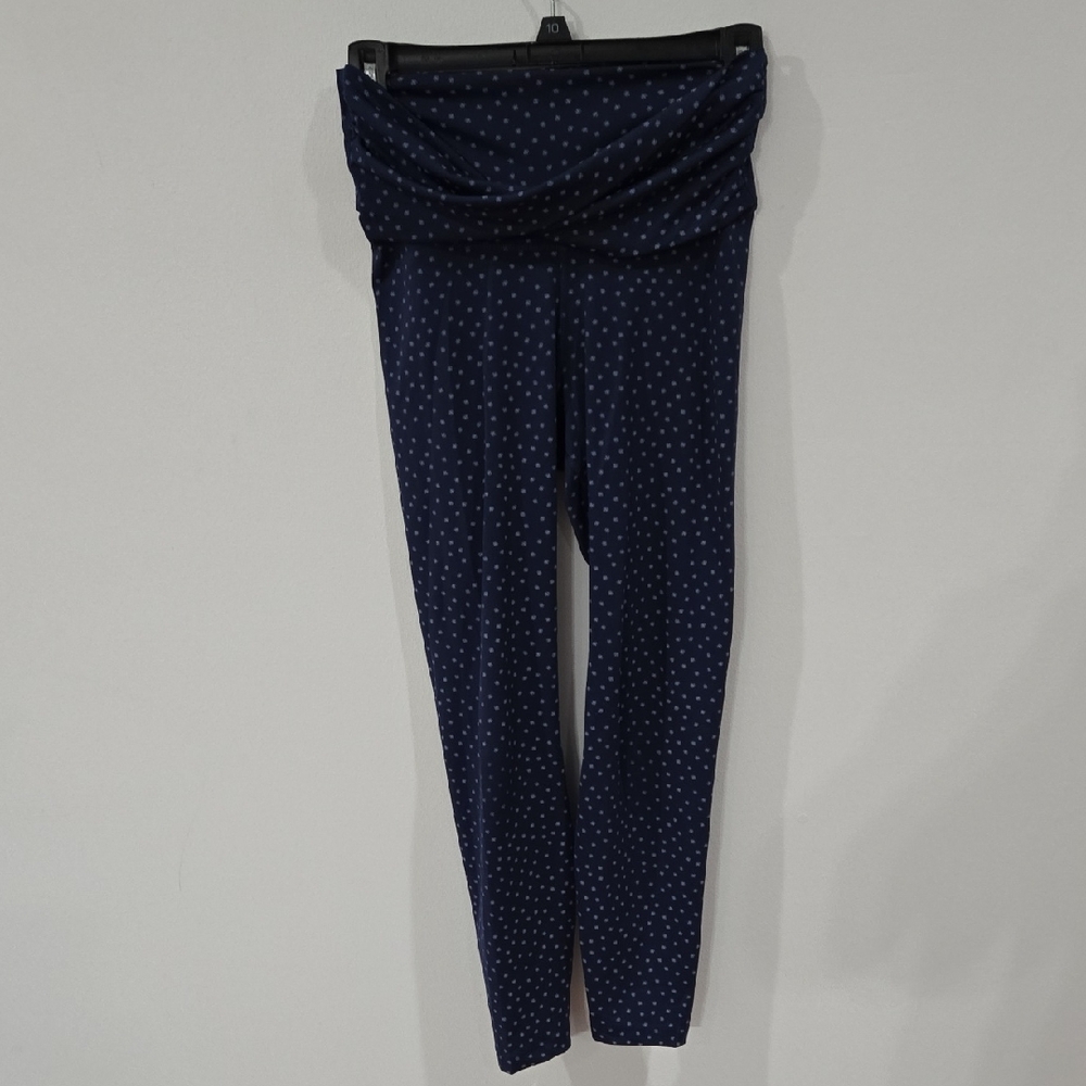 Nike Sz S/P Navy Blue Leggings with Polka Dots